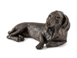 Short Haired Dachshund Urn In Resin
