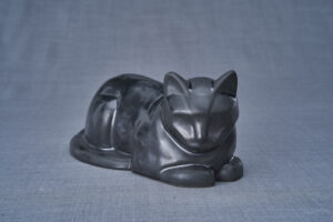 Pulvis Cat Urn - Black