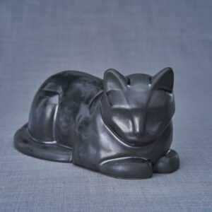 Pulvis Cat Urn - Black