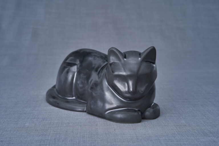 Pulvis Cat Urn - Black