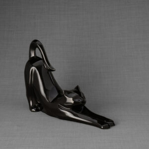 Pulvis Grace Cat Urn - Black
