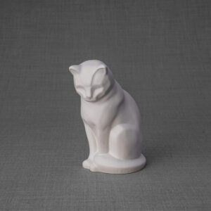Pulvis Mini Cat Urn - White